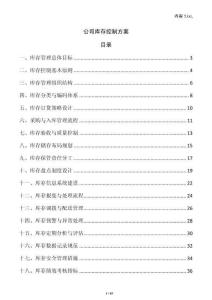 公司庫存控制方案