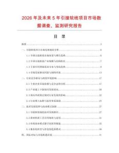 2026年及未來5年引接軟線項(xiàng)目市場數(shù)據(jù)調(diào)查、監(jiān)測研究報(bào)告