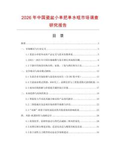2026年中國瓷盆小單把單水咀市場調查研究報告