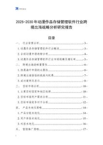 2025-2030年動漫作品存儲管理軟件行業跨境出海戰略分析研究報告