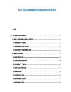 2025精密儀器用微型電感器技術(shù)難點突破報告