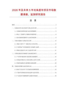 2026年及未來5年坑條底布項目市場數據調查、監測研究報告