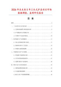 2026年及未来5年三头式炉具项目市场数据调查、监测研究报告