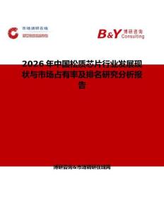 2026年中國松質芯片行業(yè)發(fā)展現(xiàn)狀與市場占有率及排名研究分析報告