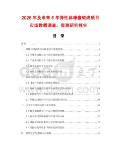 2026年及未来5年弹性体橡套软线项目市场数据调查、监测研究报告