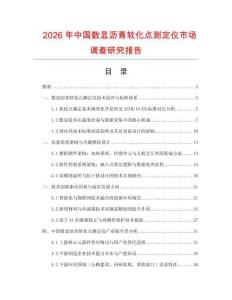2026年中國(guó)數(shù)顯瀝青軟化點(diǎn)測(cè)定儀市場(chǎng)調(diào)查研究報(bào)告