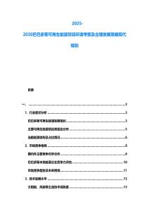 2025-2030巴巴多斯可再生能源項(xiàng)目環(huán)境考察及合理發(fā)展策略現(xiàn)代規(guī)劃