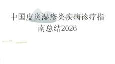 中國皮炎濕疹類疾病診療指南總結(jié)2026