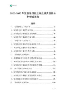 2025-2030年氫氧化鉺行業(yè)商業(yè)模式創(chuàng)新分析研究報告