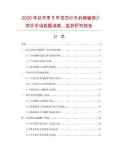 2026年及未来5年包芯纱无石棉缠绕片项目市场数据调查、监测研究报告
