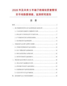 2026年及未来5年端子绝缘软质套管项目市场数据调查、监测研究报告
