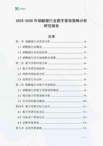 2025-2030年硝酸鐿行業數字營銷策略分析研究報告