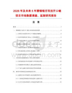 2026年及未來5年塑鋼銀牙雙拉開口鏈項目市場數據調查、監測研究報告