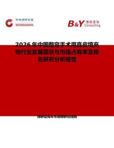 2026年中國整容手術用真皮填充物行業發展現狀與市場占有率及排名研究分析報告