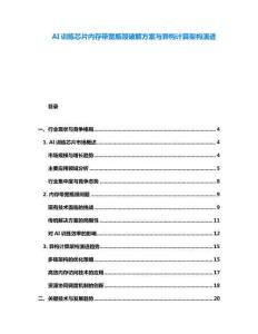 AI训练芯片内存带宽瓶颈破解方案与异构计算架构演进