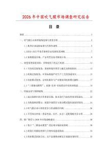 2026年中國吹氣膜市場調查研究報告