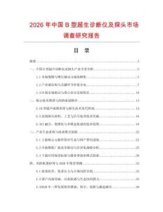 2026年中國B型超生診斷儀及探頭市場調(diào)查研究報(bào)告