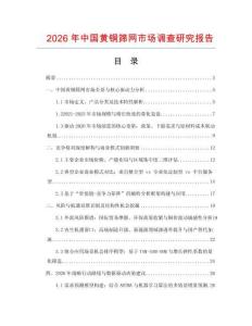 2026年中國黃銅篩網市場調查研究報告