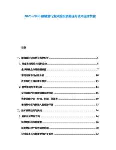 2025-2030眼鏡盒行業(yè)風(fēng)險(xiǎn)投資路徑與資本運(yùn)作優(yōu)化
