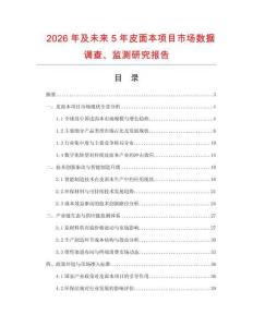 2026年及未来5年皮面本项目市场数据调查、监测研究报告