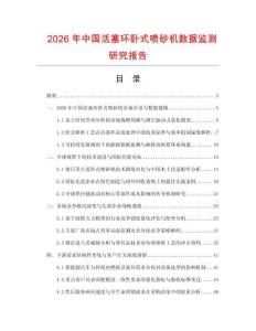 2026年中國活塞環臥式噴砂機數據監測研究報告