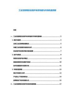 工业互联网安全防护体系构建与市场机遇洞察