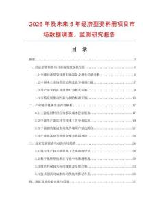 2026年及未來5年經濟型資料冊項目市場數據調查、監測研究報告