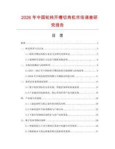 2026年中國輪轉開槽切角機市場調查研究報告