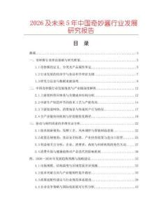 2026及未來5年中國奇妙醬行業(yè)發(fā)展研究報告
