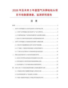 2026年及未來5年直型氣冷焊槍槍頭項(xiàng)目市場(chǎng)數(shù)據(jù)調(diào)查、監(jiān)測(cè)研究報(bào)告