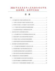 2026年及未來5年八爪電腦燈項(xiàng)目市場數(shù)據(jù)調(diào)查、監(jiān)測研究報(bào)告