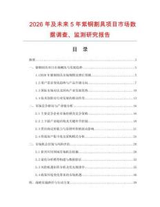 2026年及未來5年紫銅割具項目市場數據調查、監測研究報告