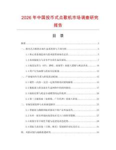 2026年中國投幣式點(diǎn)歌機(jī)市場調(diào)查研究報(bào)告