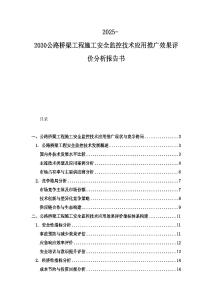 2025-2030公路橋梁工程施工安全監控技術應用推廣效果評價分析報告書