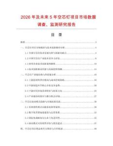 2026年及未來5年空芯釘項目市場數據調查、監測研究報告