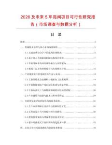 2026及未來5年甩閥項目可行性研究報告（市場調查與數據分析）