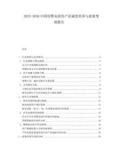 2025-2030中國(guó)母嬰電商用戶(hù)忠誠(chéng)度培養(yǎng)與流量變現(xiàn)報(bào)告