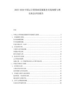 2025-2030中國(guó)云計(jì)算基礎(chǔ)設(shè)施服務(wù)市場(chǎng)規(guī)模與增長(zhǎng)機(jī)會(huì)評(píng)估報(bào)告