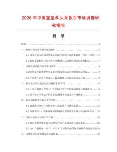 2026年中國(guó)重型單頭呆扳手市場(chǎng)調(diào)查研究報(bào)告