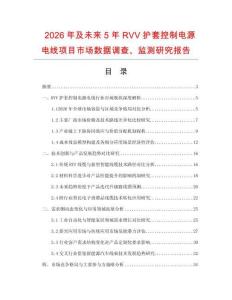 2026年及未來5年RVV護(hù)套控制電源電線項(xiàng)目市場數(shù)據(jù)調(diào)查、監(jiān)測研究報(bào)告