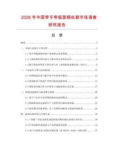 2026年中國帶手帶板面銅絲刷市場調查研究報告