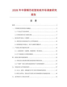 2026年中國銅芯絞型軟線市場調(diào)查研究報告