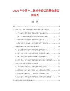 2026年中国十二路视音频切换器数据监测报告