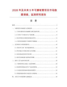 2026年及未來5年可擦筆管項目市場數據調查、監測研究報告