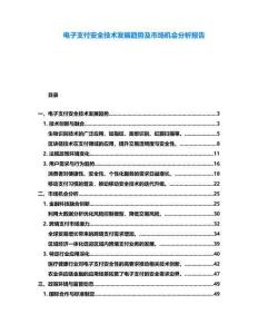 電子支付安全技術(shù)發(fā)展趨勢及市場機(jī)會分析報告