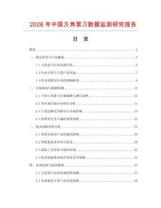 2026年中國方角菜刀數(shù)據(jù)監(jiān)測(cè)研究報(bào)告