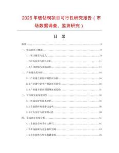 2026年鈹鈷銅項(xiàng)目可行性研究報(bào)告（市場(chǎng)數(shù)據(jù)調(diào)查、監(jiān)測(cè)研究）