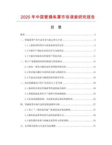 2025年中国管捅条罩市场调查研究报告