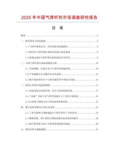 2025年中國氣焊釬劑市場調查研究報告