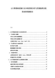 云計算基礎(chǔ)設(shè)施行業(yè)市場發(fā)展分析與發(fā)展趨勢及投資前景預(yù)測報告